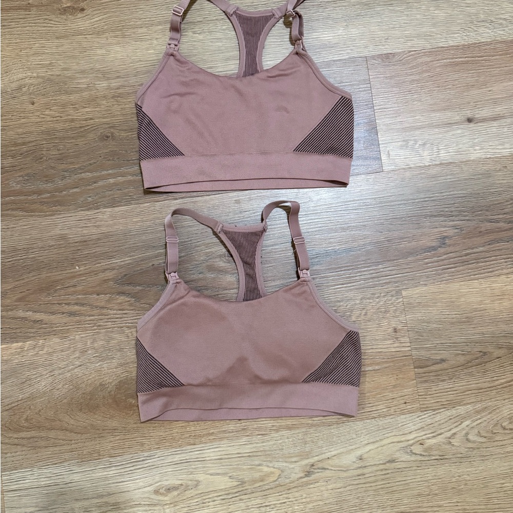 Women's Mauve Nursing Sports Bra